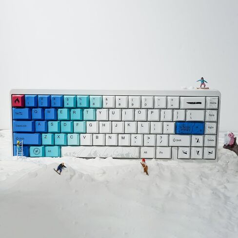VARMILO Muse65 مفاتيح مغناطيسية سلكية للوحة المفاتيح، لوحة مفاتيح للألعاب، حافظة معدنية كاملة CNC وظهر زجاجي مرآة للأشعة فوق البنفسجية لمشغل FPS (Ar Iel، تخطيط ANSI مع مفتاح اليشم المغناطيسي) in Kuwait