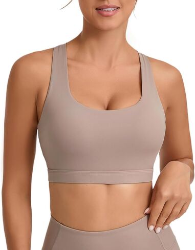 حمالات صدر رياضية للنساء من RUNNING GIRL، حمالة صدر رياضية عالية التأثير من Racerback، ملابس علوية قصيرة لدعم الجري in Kuwait