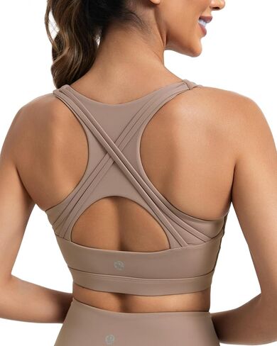 حمالات صدر رياضية للنساء من RUNNING GIRL، حمالة صدر رياضية عالية التأثير من Racerback، ملابس علوية قصيرة لدعم الجري in Kuwait