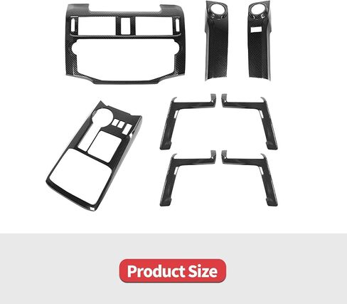 Jimen Fit for Toyota 4Runner 2010-2019, 8PCS Interior Trim Kits - Navigation Panel, Gear Shift Cover, AC Climate Control Panel, Inner Door Handle Trim (Carbon Fiber) in Saudi Arabia
