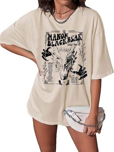 Manon Blackbeak Throne of Glass Oversized Shirt Women Book Lover Fans Top Tees Summer Short Sleeve Shirt in Kuwait