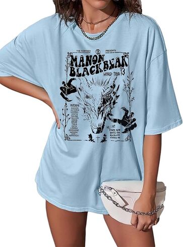 Manon Blackbeak Throne of Glass Oversized Shirt Women Book Lover Fans Top Tees Summer Short Sleeve Shirt in Kuwait
