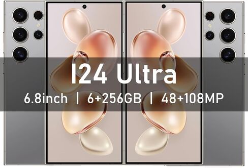 هاتف ذكي I24 Ultra 5G، هاتف غير مقفل 6+256 جيجابايت، أندرويد 13.0، كاميرا تكبير 48+108 ميجابكسل، هاتف محمول مع قلم مدمج، عمر بطارية طويل 6800 مللي أمبير، ثنائي الشريحة، شاشة 6.8 بوصة عالية الدقة، هاتف 5G/4G (أرجواني) in Kuwait