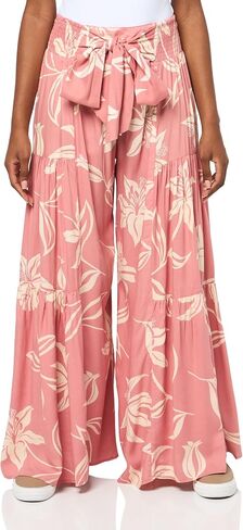 Angie Women's Tie Waist Tiered Wide Leg Pants in Kuwait