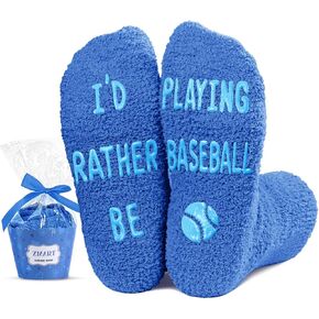Zmart Boys Girls Kids Fuzzy Socks - Softball Hockey Soccer Baseball Basketball Football Gifts For Boys Girls Kids