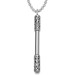 Unisex Stainless Steel Black Myth Sun Wukong Pendant Necklace for Men Women,Titanium Steel Black Mythical Wukong Weapon Staff Ruyi Cudgel Charm Jewelry Chain Necklace for Mens,24inch Chain