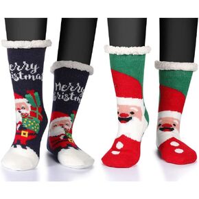 MaxNova Women's Winter Warm Cozy Fuzzy Fleece Slipper Socks Christmas Gift