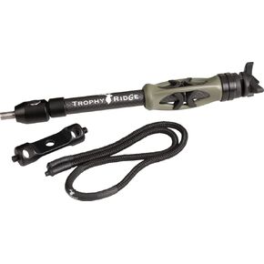 Trophy Ridge Hitman 8" Carbon Fiber Archery Bow Stabilizer in Olive Green - Vibration Reduction, Quick Disconnect System, Pre-Assembled with 1 oz. Removable Weights