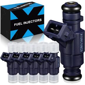 Upgraded Fuel Injectors 0280156014 for:-Mercedes-Benz C240 C320 CLK320 E320 ML320 SLK320 2.6L 3.2L 2001 02 03 04 05, for:-Chrysler Crossfire 3.2 2004 05 06 07 08, 852-12183 FJ603 (6 Pcs)