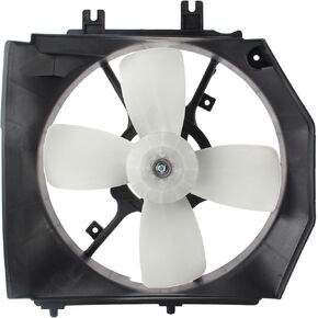 AUTOKAY Radiator Cooling Fan Left, Engine Radiator Condenser Cooler Replacement for Mazda Protege 1999-2002, Replace ZL04-15-025C MA3115112