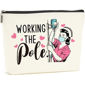 Decohim Funny Nurse Makeup Bag Cosmetic Bag Nurse Accessories for Work Nurse Gifts for Women Nurse Supplies for Nursing Student Friends Sister Bestie Coworker Birthday Chirstmas