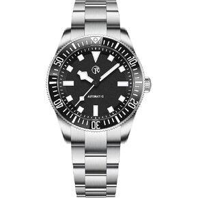 HaiQin RollsTimi Men's NH35 Automatic Watches Self Winding Stainless Steel Watch for Men 100M Waterproof Ceramic Bezel Screwed Crown Fashion Casual Wristwatch