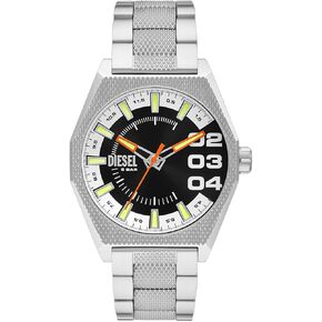 Diesel Scraper Stainless Steel Three-Hand Analog Men's Watch, Color: Silver (Model: DZ2172)