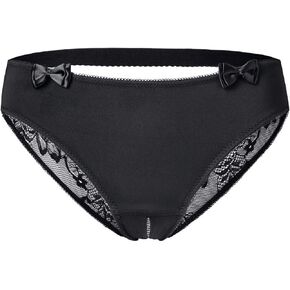 Verano Women's Crotchless Underwear Lace band Briefs Panties Silky Bikini in Saudi Arabia
