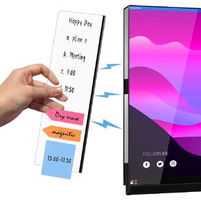 Magnetic Monitor Memo Board for Computer, Acrylic Computer Message Reminder Board for Moniter Side, Office Desk Accessories for Women Men, Computer Sticky Note Holder Home Office, Transparent