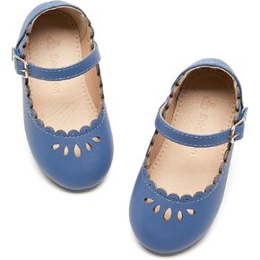 THEE BRON Toddler Girls Mary Jane Dress Shoes Ballet Flat Party School Shoes