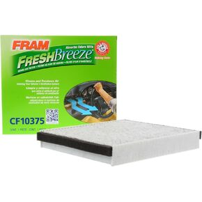FRAM Fresh Breeze Cabin Air Filter with Arm & Hammer Baking Soda, CF10375 for Select Ford Vehicles , white