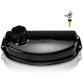 Fuel Gas Tank with Cap Petcock For 110cc 125cc 150cc Go Kart Dune Buggy ATV Lawn Mower GY6 Metal Gas Storage Tanks for ATV Accessories, Dirt Bikes, 4-Wheeler Mini Bike