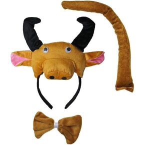 Kirei Sui Gold Bull Headband Bowtie Tail 3pcs Costume