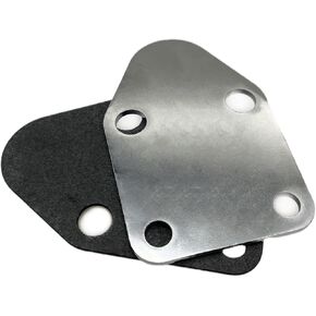 Fuel Pump Plate Chrome Mechanical Fuel Pump Mounting Plate Pad Cover Compatible With Gasket it for Che-vrolet SB 283 305 327 350 383 400 Engine