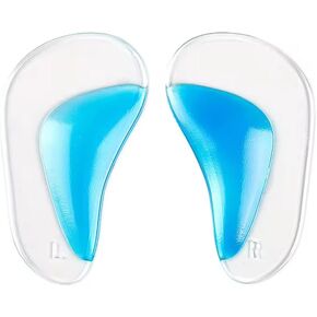 2 Soft and Comfortable Gel Arch Support Insoles Silicone Orthopedic Flat Feet Orthotic Arch Plantar Fasciitis Shoe Arch Gel High Heel Inserts Cushion Pads for Women Men (Blue)