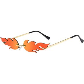 Flame Sunglasses Fire Flame Glasses Funky Cool Festival Glasses For Women Men