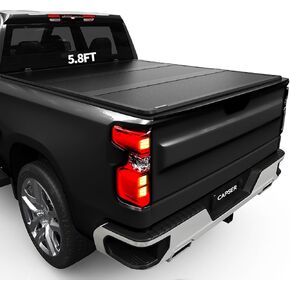 5.8FT Soft Roll Up Truck Bed Tonneau Cover Compatible with 2019-2024 Chevy Silverado/GMC Sierra 1500 Fleetside 5.8 ft Bed(69.9")
