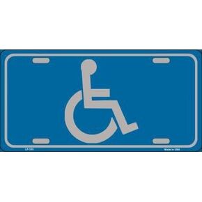 Handicap Logo Metal Novelty License Plate Tag LP-339