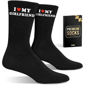 VICRAZY Boyfriend Socks - Boyfriend Gifts Ideas On Valentine Day, Birthday, Couples Gift - Christmas Gifts, Stocking Stuffers