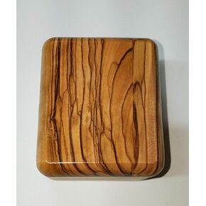 Bethlehem Gifts TM Handcarved Holy Land Olive Wood Rosary Jewelry Box (Plain)