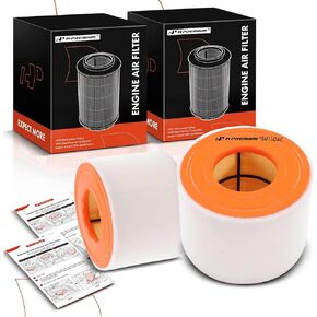 A-Premium 2-PC Engine Air Filter Compatible with Audi A6 2012-2018, A6 Quattro 2013-2018, L4 2.0L, Radial Seal, Replace# 4GD133843A