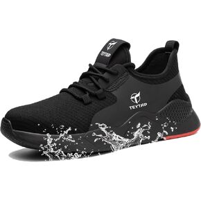 Steel Toe Shoes for Men Women, Waterproof Cushiong Work Safety Shoes, Standing and Walking All Day Comfortable Sneakers