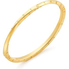 Cicy Bell Mobius Bangle Bracelets for Women Trendy 18k Gold Plated Cubic Zirconia Minimalist Stackable Bracelets Jewelry Gifts