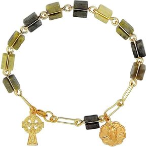 Connemara Marble Rosary Bracelet Single Decade Beads Birthday Gift Mother's Day