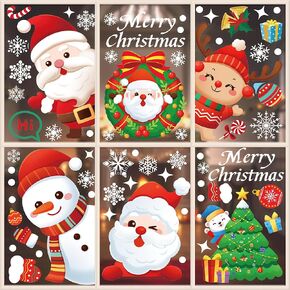 KatchOn, Christmas Gnome Window Clings - 100 Pieces | Christmas Window Clings for Glass Windows | Holiday Window Clings, Christmas Window Decorations | Gnomes Window Clings | Christmas Window Decals