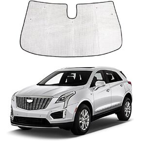 Windshield Sun Shade for 2017-2023 Cadillac XT5, Front Window Sun Visor Protector, Foldable Car Reflective Blocker UV Rays and Heat (for Cadillac XT5)