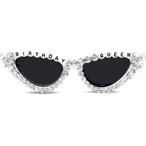 Semato Birthday Gifts for Women Birthday Queen Sunglasses Birthday Cat Eye Sunglasses for Happy Birthday