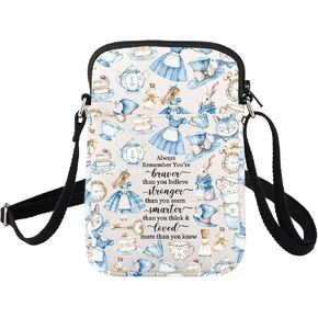 FUSTMW Alices Gifts Alices Crossbody Bag Alices Fairy Tale Fans Gift Alices Movie Bag Cell Phone Purse with Shoulder Strap