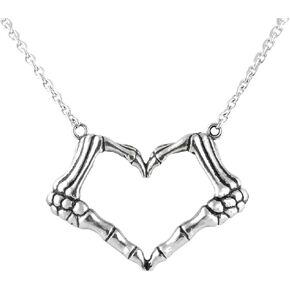 Controse Skeleton bone hand necklace love sign pendant – I LOVE YOU TO DEATH