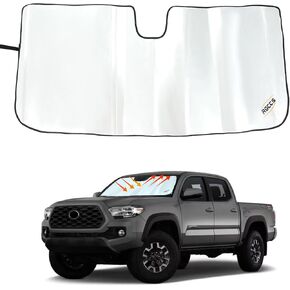 ROCCS Thickest Foldable Windshield Sun Shade Compatible with 2016-2024 Toyota Tacoma Accessories,Custom-fit Front Window Tacoma Sunshade Heat Shield Reflector Cover Sun Visor Blocks UV Rays