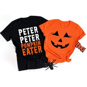 Couples Matching Shirts Halloween Thanksgiving Christmas Couples Tshirt for Husband and Wife