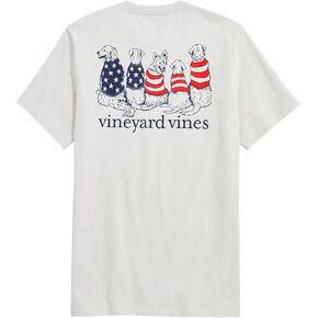 تي شيرت رجالي من Vineyard Vines بأكمام قصيرة من Americana Dogs