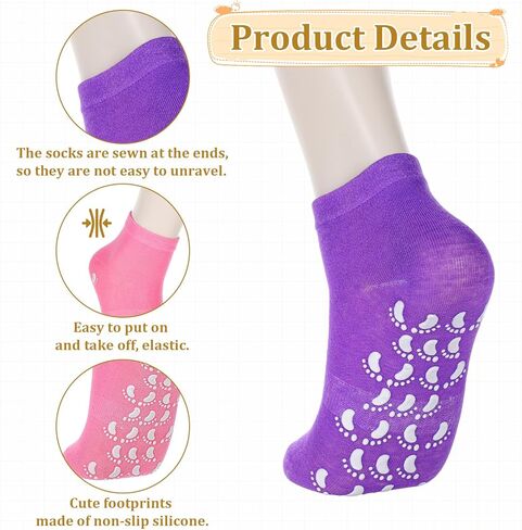 5 Pairs Yoga Socks with Grips for Women, Non Slip Socks for Women, Pilates Socks with Grips, Non Slip Pilates Grip Socks, Yoga Pilates Anti Skid Socks, Non Slip Barre Hospital Socks in Saudi Arabia