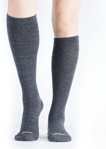 ja vie JAVIE Lightweight Merino Wool Comfy Compression Socks Graduated 15-20mmHg Knee High Stockings for Women & Men Running in Saudi Arabia