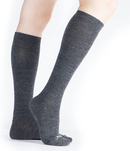 ja vie JAVIE Lightweight Merino Wool Comfy Compression Socks Graduated 15-20mmHg Knee High Stockings for Women & Men Running in Saudi Arabia