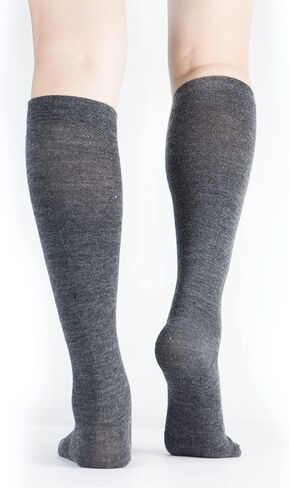 ja vie JAVIE Lightweight Merino Wool Comfy Compression Socks Graduated 15-20mmHg Knee High Stockings for Women & Men Running in Saudi Arabia