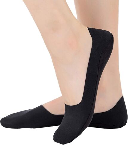 Womens No Show Socks for Flats Loafers Nylon Footies Low Cut Invisible Hidden Socks Non Slip 4/6 Pack in Saudi Arabia