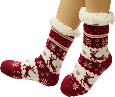 MaxNova Women's Winter Warm Cozy Fuzzy Fleece Slipper Socks Christmas Gift in Saudi Arabia