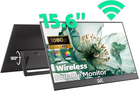 FMC Portable Monitor, 15.6" 1080P Gaming Monitor, Ultra-Slim HDR IPS Computer Display, USB-C HDMI Screen Extender with Smart Cover for Laptop PC Phone Mac Xbox PS4/5 Switch in Kuwait