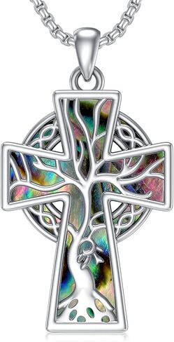 WINNICACA 925 Sterling Silver Tree of Life Pendant Necklace Protection Necklace Amulet Necklace Ancient Egyptian Greek Mythology Jewelry Gifts for Men Women in Kuwait